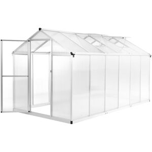 vidaXL Gewächshaus Aluminium 362x190x195 cm 13,41 m³ - Transparent