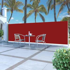 vidaXL Ausziehbare Seitenmarkise 160x500 cm Rot - Rot