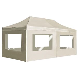 vidaXL Profi-Partyzelt Faltbar mit Wänden Aluminium 6×3m Creme - Creme