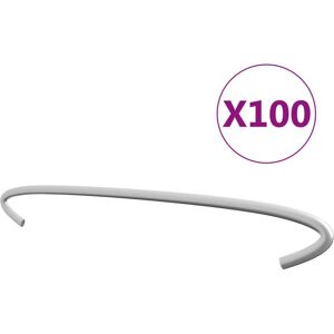 vidaXL Gabionen-Distanzhalter 100 Stk. Verzinkter Stahl 30 cm - Silber