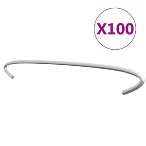 vidaXL Gabionen-Distanzhalter 100 Stk. Verzinkter Stahl 50 cm - Silber