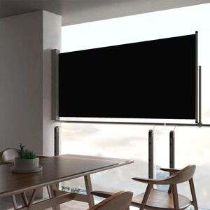 vidaXL Ausziehbare Seitenmarkise 60×300 cm Schwarz - Schwarz