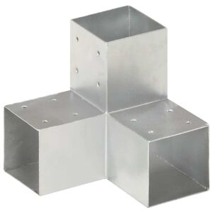 vidaXL Pfostenverbinder Y-Form Verzinktes Metall 91 x 91 mm - Silber