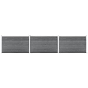 vidaXL Gartenzaun WPC 526x106 cm Grau - Grau