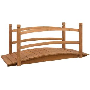 vidaXL Gartenbrücke 140x60x60 cm Massivholz Tanne - Braun