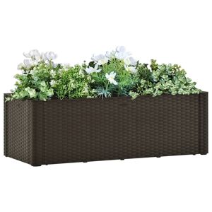 vidaXL Garten-Hochbeet mit Selbstbewässerungssystem Mokka 100x43x33 cm - Anthrazit