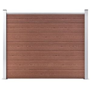 vidaXL Zaunelement WPC 180x146 cm Braun - Braun