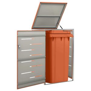 vidaXL Mülltonnenbox für 1 Tonne 69x77,5x112,5 cm Edelstahl - Orange