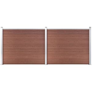 vidaXL Zaunelement Set WPC 353x146 cm Braun - Braun