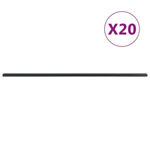 vidaXL Zaunpfosten 20 Stk. Grau 220 cm Stahl - Grau