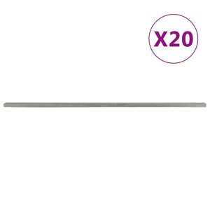 vidaXL Zaunpfosten 20 Stk. Silbern 220 cm Stahl - Silber