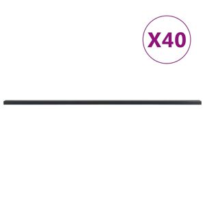 vidaXL Zaunpfosten 40 Stk. Grau 220 cm Stahl - Grau