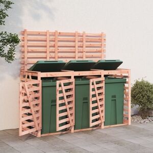 vidaXL Mülltonnenbox für 3 Tonnen Massivholz Douglasie - Braun