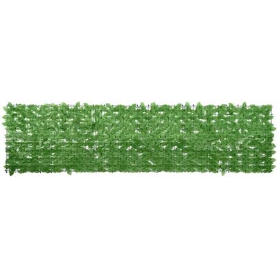vidaXL Balkon-Sichtschutz mit Grünen Blättern 300x75 cm - Grün vidaXL Balkon-Sichtschutz mit Grünen Blättern 300x75 cm - Grün