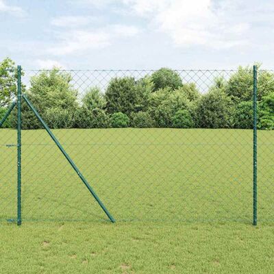 vidaXL Outdoor Kettenglied-Zaun Erdfixierung 25 x 1,6 m Grün Netz - Grün vidaXL Outdoor Kettenglied-Zaun Erdfixierung 25 x 1,6 m Grün Netz - Grün