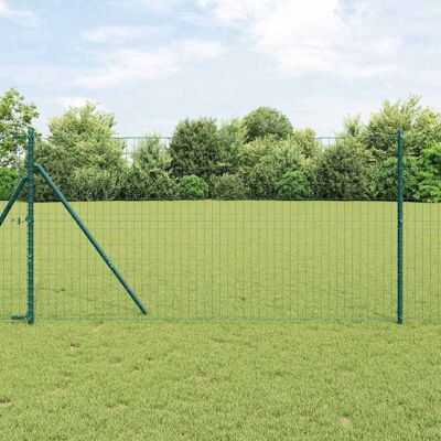 vidaXL Euro Zaun Bodenbefestigung 10 x 1 m PVC-beschichteter Stahl - Grün vidaXL Euro Zaun Bodenbefestigung 10 x 1 m PVC-beschichteter Stahl - Grün