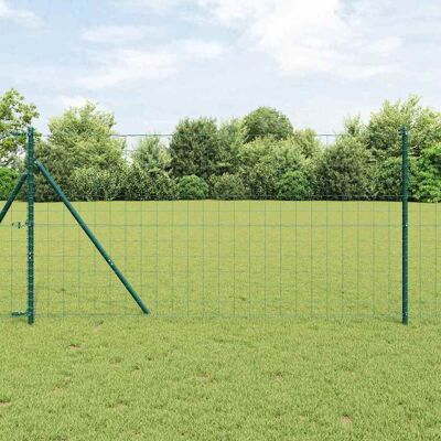 vidaXL Euro Zaun Bodenbefestigung 10 x 1 m PVC-beschichteter Stahl - Grün vidaXL Euro Zaun Bodenbefestigung 10 x 1 m PVC-beschichteter Stahl - Grün