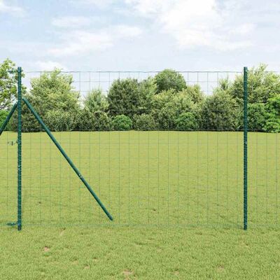 vidaXL Euro Zaun Bodenbefestigung 10 x 1,5 m PVC-beschichteter Stahl - Grün vidaXL Euro Zaun Bodenbefestigung 10 x 1,5 m PVC-beschichteter Stahl - Grün