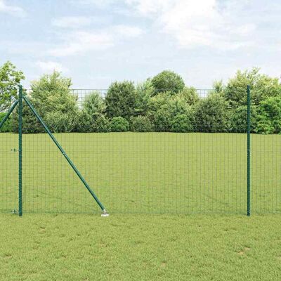 vidaXL Euro-Zaun mit Spitzen 10 x 1,5 m PVC-beschichteter Stahl Grün - Grün vidaXL Euro-Zaun mit Spitzen 10 x 1,5 m PVC-beschichteter Stahl Grün - Grün