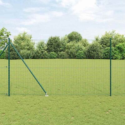 vidaXL Euro-Zaun mit Spitzen 10 x 1,5 m PVC-beschichteter Stahl Grün - Grün vidaXL Euro-Zaun mit Spitzen 10 x 1,5 m PVC-beschichteter Stahl Grün - Grün