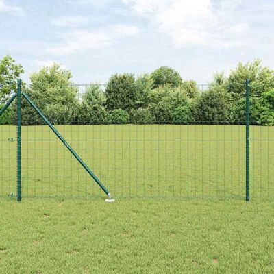 vidaXL Euro-Zaun mit Spitzen 10 x 1,4 m PVC-beschichteter Stahl Grün - Grün vidaXL Euro-Zaun mit Spitzen 10 x 1,4 m PVC-beschichteter Stahl Grün - Grün
