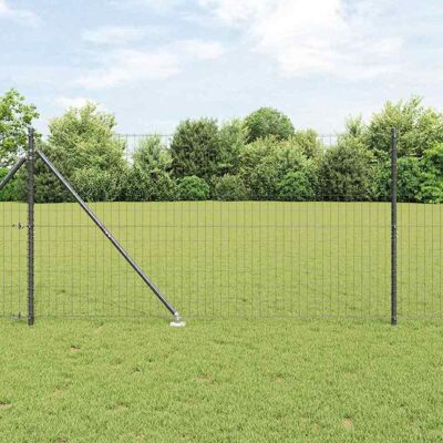 vidaXL Euro-Zaun mit Spitzen 10 x 1,4 m PVC-beschichteter Stahl Grau - Grau vidaXL Euro-Zaun mit Spitzen 10 x 1,4 m PVC-beschichteter Stahl Grau - Grau