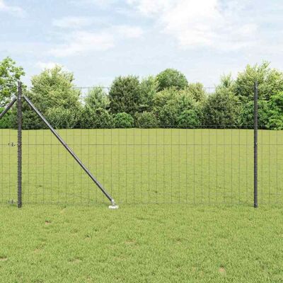 vidaXL Euro-Zaun mit Spitzen 10 x 1 m PVC-beschichteter Stahl Grau - Grau vidaXL Euro-Zaun mit Spitzen 10 x 1 m PVC-beschichteter Stahl Grau - Grau