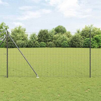 vidaXL Euro-Zaun mit Spitzen 10 x 1,5 m PVC-beschichteter Stahl Grau - Grau vidaXL Euro-Zaun mit Spitzen 10 x 1,5 m PVC-beschichteter Stahl Grau - Grau
