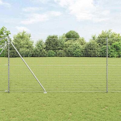 vidaXL Outdoor Euro Zaun mit Spitzen 10 x 1,5 m Verzinkter Stahl Netz - Silber vidaXL Outdoor Euro Zaun mit Spitzen 10 x 1,5 m Verzinkter Stahl Netz - Silber