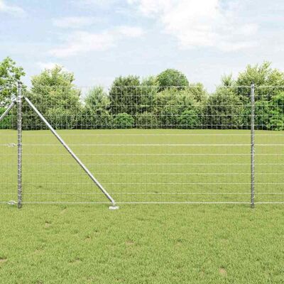 vidaXL Outdoor Euro Zaun mit Spitzen 10 x 1,4 m Verzinkter Stahl Netz - Silber vidaXL Outdoor Euro Zaun mit Spitzen 10 x 1,4 m Verzinkter Stahl Netz - Silber