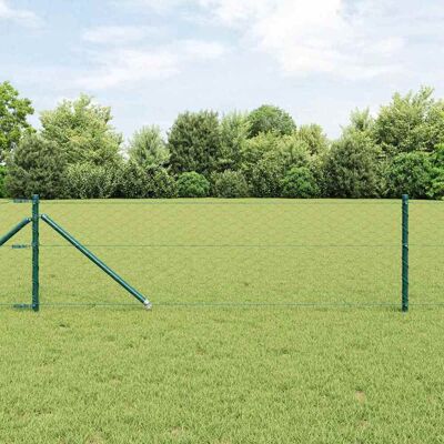 vidaXL Outdoor sechseckiger Zaun mit Pfosten 100 x 0,6 m Grün Netz - Grün vidaXL Outdoor sechseckiger Zaun mit Pfosten 100 x 0,6 m Grün Netz - Grün