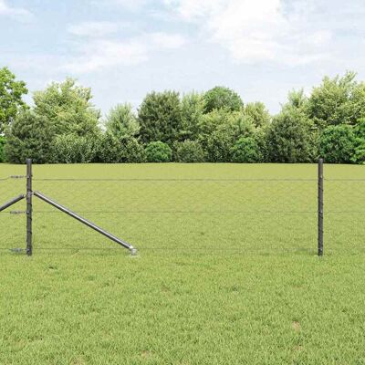 vidaXL Outdoor sechseckiger Zaun mit Pfosten 25 x 0,8 m Grau Netz - Grau vidaXL Outdoor sechseckiger Zaun mit Pfosten 25 x 0,8 m Grau Netz - Grau