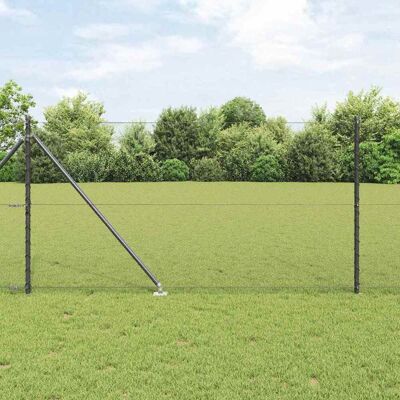 vidaXL Outdoor sechseckiger Zaun mit Pfosten 50 x 1 m Grau Netz - Grau vidaXL Outdoor sechseckiger Zaun mit Pfosten 50 x 1 m Grau Netz - Grau