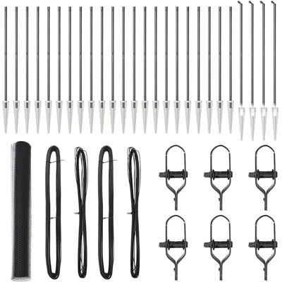 vidaXL Outdoor sechseckiger Zaun mit Pfosten 50 x 1,2 m Grau Netz - Grau vidaXL Outdoor sechseckiger Zaun mit Pfosten 50 x 1,2 m Grau Netz - Grau