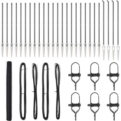 vidaXL Outdoor sechseckiger Zaun mit Pfosten 50 x 1,6 m Grau Netz - Grau vidaXL Outdoor sechseckiger Zaun mit Pfosten 50 x 1,6 m Grau Netz - Grau