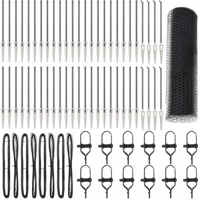 vidaXL Outdoor sechseckiger Zaun mit Pfosten 100 x 0,4 m Grau Netz - Grau vidaXL Outdoor sechseckiger Zaun mit Pfosten 100 x 0,4 m Grau Netz - Grau