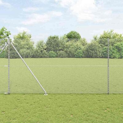 vidaXL Sechseckiger Zaun mit Pfosten 50 x 1,6 m Verzinkter Stahl Netz - Silber vidaXL Sechseckiger Zaun mit Pfosten 50 x 1,6 m Verzinkter Stahl Netz - Silber