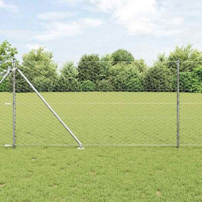 vidaXL Sechseckiger Zaun mit Pfosten 100 x 1 m Verzinkter Stahl Silber - Silber vidaXL Sechseckiger Zaun mit Pfosten 100 x 1 m Verzinkter Stahl Silber - Silber