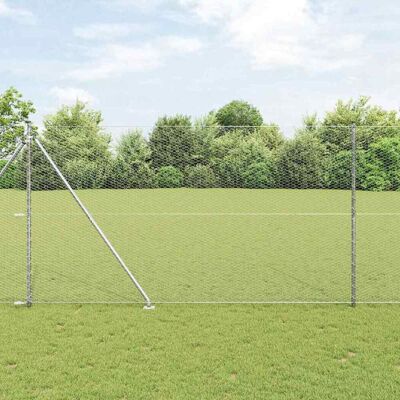 vidaXL Sechseckiger Zaun mit Pfosten 100 x 1,5 m Verzinkter Stahl Netz - Silber vidaXL Sechseckiger Zaun mit Pfosten 100 x 1,5 m Verzinkter Stahl Netz - Silber