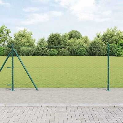 vidaXL Sechseckiger Zaun mit Betonfundament 10 x 1 m Grün Netz - Grün vidaXL Sechseckiger Zaun mit Betonfundament 10 x 1 m Grün Netz - Grün