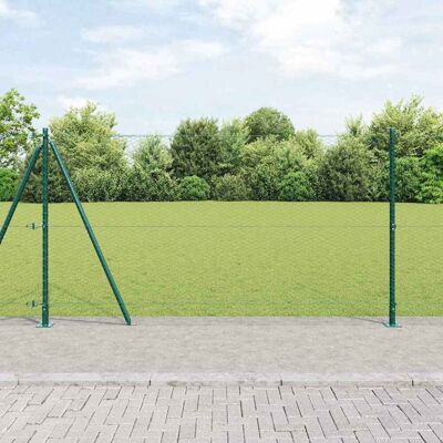 vidaXL Sechseckiger Zaun mit Betonfundament 25 x 1,2 m Grün Netz - Grün vidaXL Sechseckiger Zaun mit Betonfundament 25 x 1,2 m Grün Netz - Grün