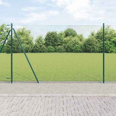vidaXL Sechseckiger Zaun mit Betonfundament 50 x 1,4 m Grün Netz - Grün vidaXL Sechseckiger Zaun mit Betonfundament 50 x 1,4 m Grün Netz - Grün