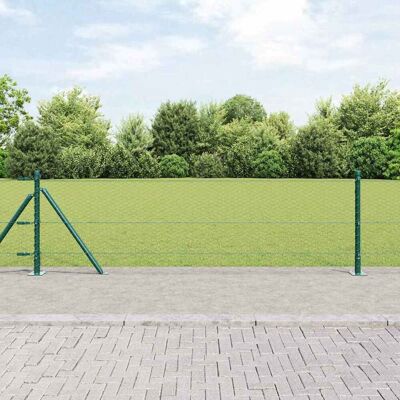 vidaXL Sechseckiger Zaun mit Betonfundament 100 x 0,6 m Grün Netz - Grün vidaXL Sechseckiger Zaun mit Betonfundament 100 x 0,6 m Grün Netz - Grün