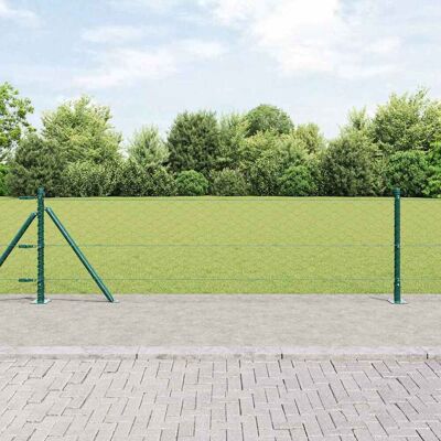 vidaXL Sechseckiger Zaun mit Betonfundament 100 x 0,6 m Grün Netz - Grün vidaXL Sechseckiger Zaun mit Betonfundament 100 x 0,6 m Grün Netz - Grün