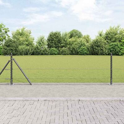 vidaXL Sechseckiger Zaun mit Betonfundament 25 x 0,6 m Grau Netz - Grau vidaXL Sechseckiger Zaun mit Betonfundament 25 x 0,6 m Grau Netz - Grau