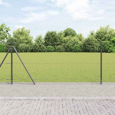 vidaXL Sechseckiger Zaun mit Betonfundament 25 x 1 m Grau Netz - Grau vidaXL Sechseckiger Zaun mit Betonfundament 25 x 1 m Grau Netz - Grau
