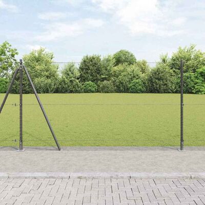 vidaXL Sechseckiger Zaun mit Betonfundament 25 x 1,2 m Grau Netz - Grau vidaXL Sechseckiger Zaun mit Betonfundament 25 x 1,2 m Grau Netz - Grau