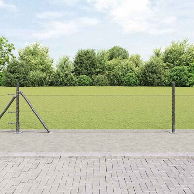 vidaXL Sechseckiger Zaun mit Betonfundament 50 x 0,4 m Grau Netz - Grau vidaXL Sechseckiger Zaun mit Betonfundament 50 x 0,4 m Grau Netz - Grau