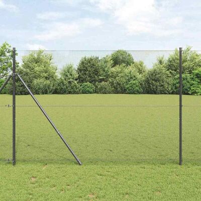 vidaXL Outdoor-Schweißdrahtzaun Boden Fix 50 x 1,5 m Grau Netz - Grau vidaXL Outdoor-Schweißdrahtzaun Boden Fix 50 x 1,5 m Grau Netz - Grau