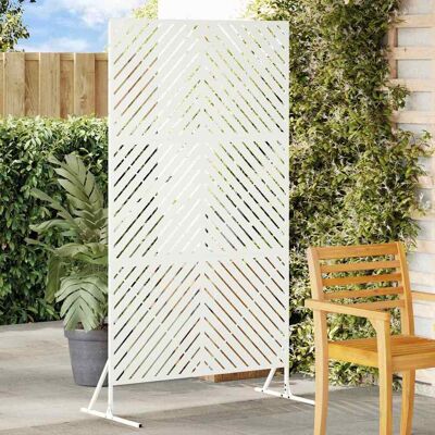 vidaXL Sichtschutz 100 x 50 x 180 cm Stahl Weiß - Weiß vidaXL Sichtschutz 100 x 50 x 180 cm Stahl Weiß - Weiß